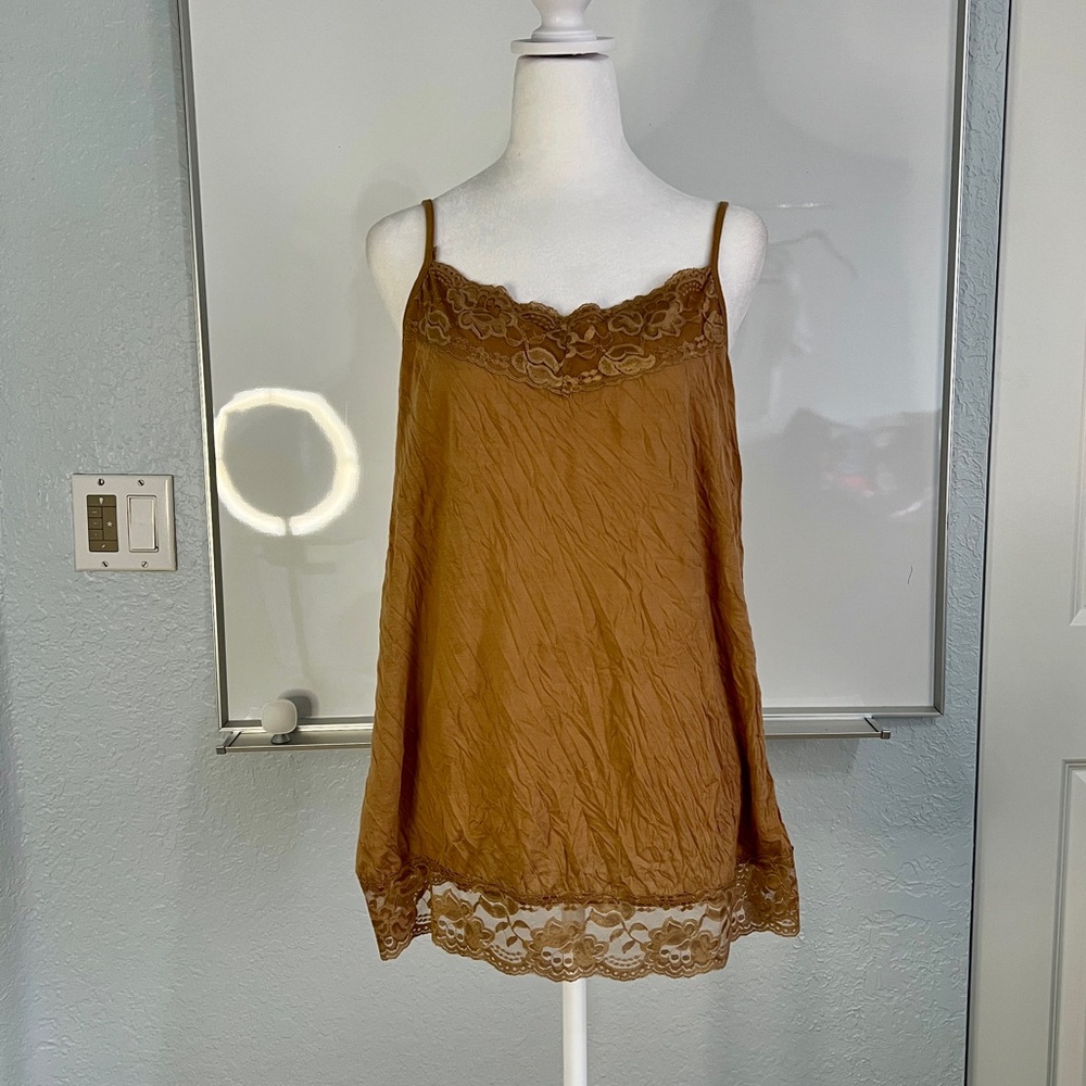 Coco + Carmen Tan Lace Camisole